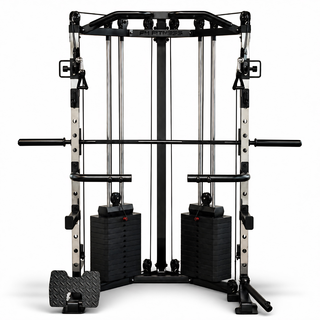 Corner Cable Crossover Smith Machine - 160KG Weight Stack