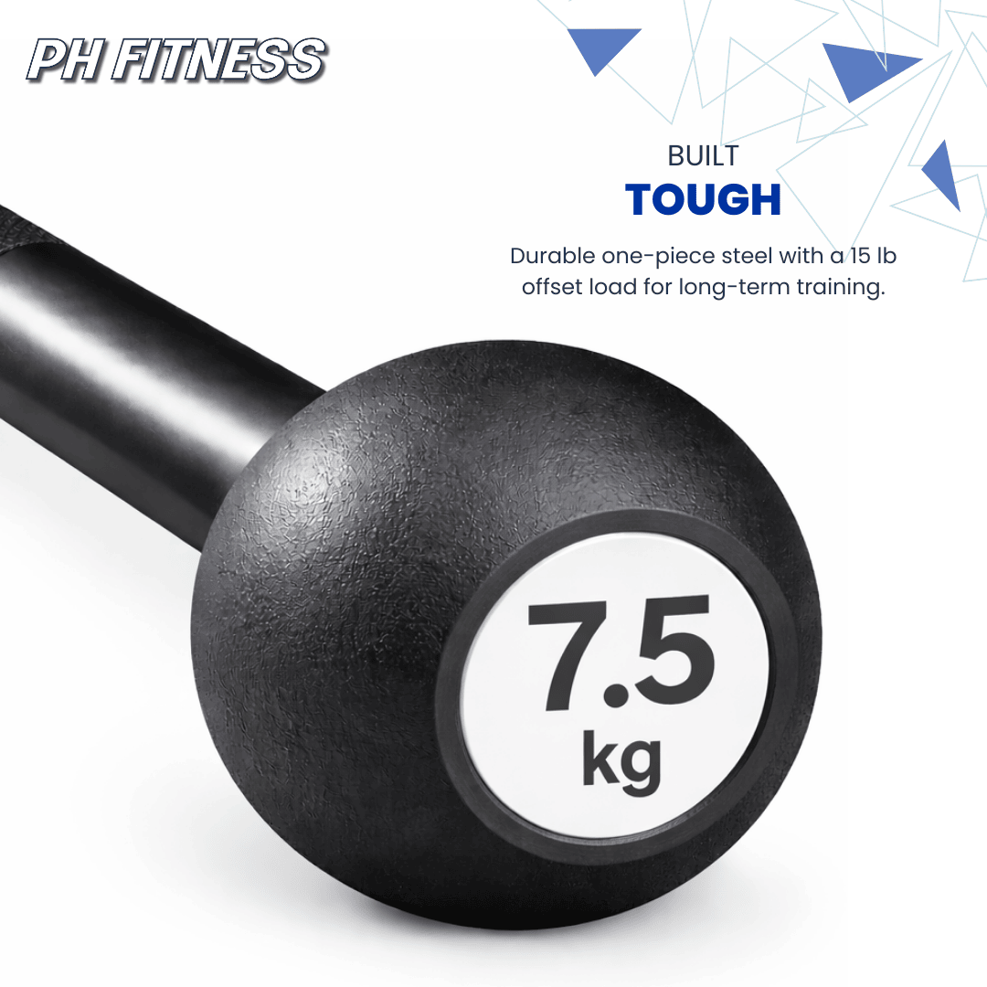 Macebell 2.5–10 kg – Massief Stalen Mace Bell voor Functionele Krachttraining, Core, Schouder Stabiliteit & Grip Training