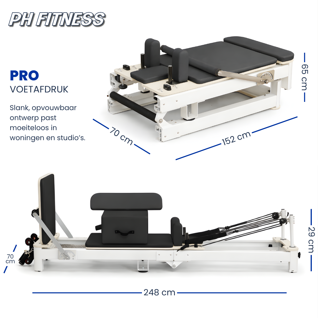 PRO Aluminum Pilates Reformer - Foldable Edition