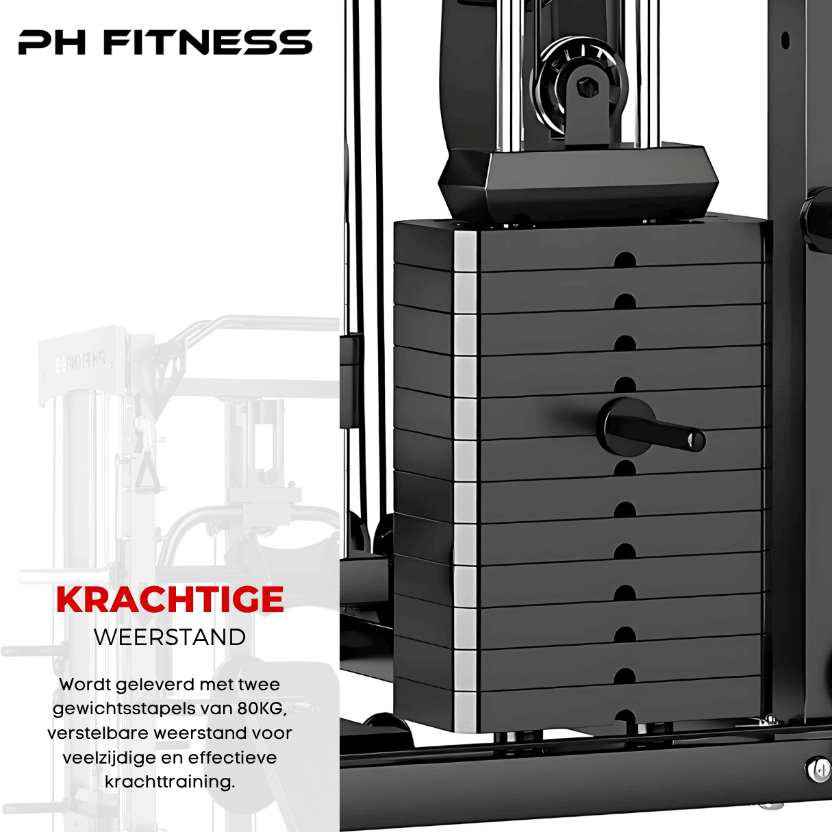 All - in - One Home Gym – 160KG Gewichtstapel – Smith Machine + Kabelsysteem – Full Body Krachtstation - PH Fitness