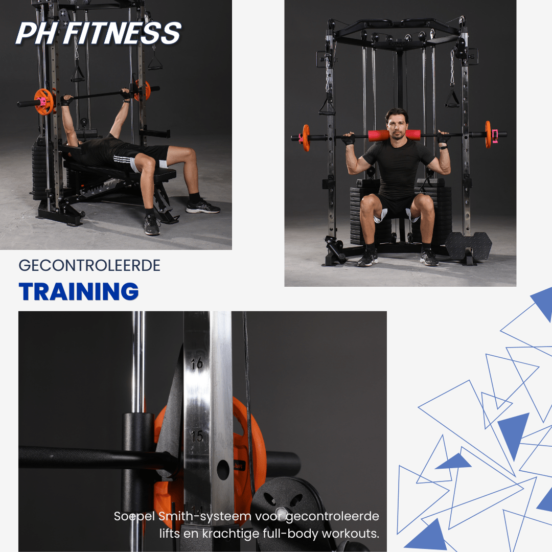 Corner Cable Crossover Smith Machine - 160KG Weight Stack - Physical Sports Group B.V.