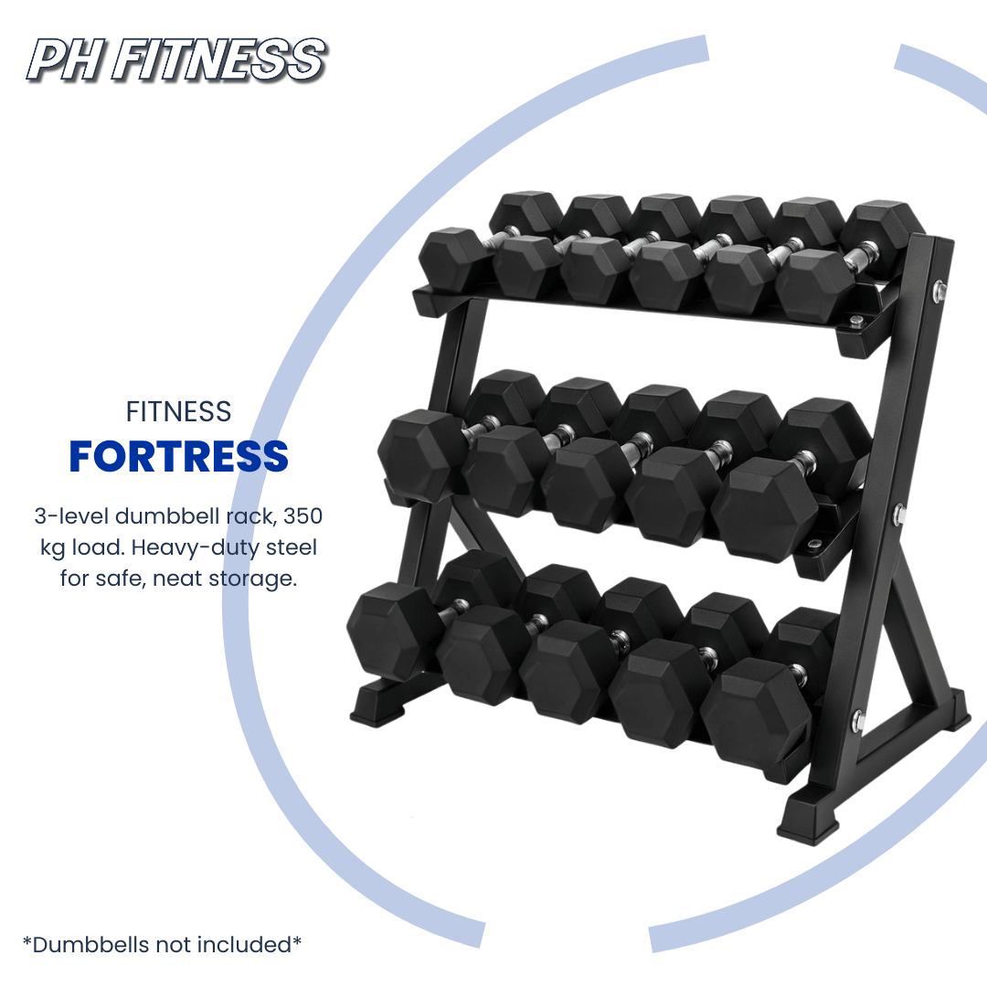 Dumbbell Rek – 3 - Laags Professioneel Ontwerp 2,5KG–25KG of 2KG - 20KG - PH Fitness