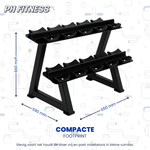 Hexa Dumbbell Set - 2.5 t/m 15KG met Dumbbell Rack - Physical Sports Group B.V.