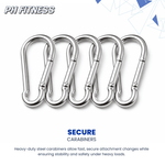 Multi Angle Kabelgreep Set PRO 5 - Delig met Carabiners – Ergonomische Kabelgrepen voor Lat Pulldown, Rows, Rugtraining & Fitness - PH Fitness