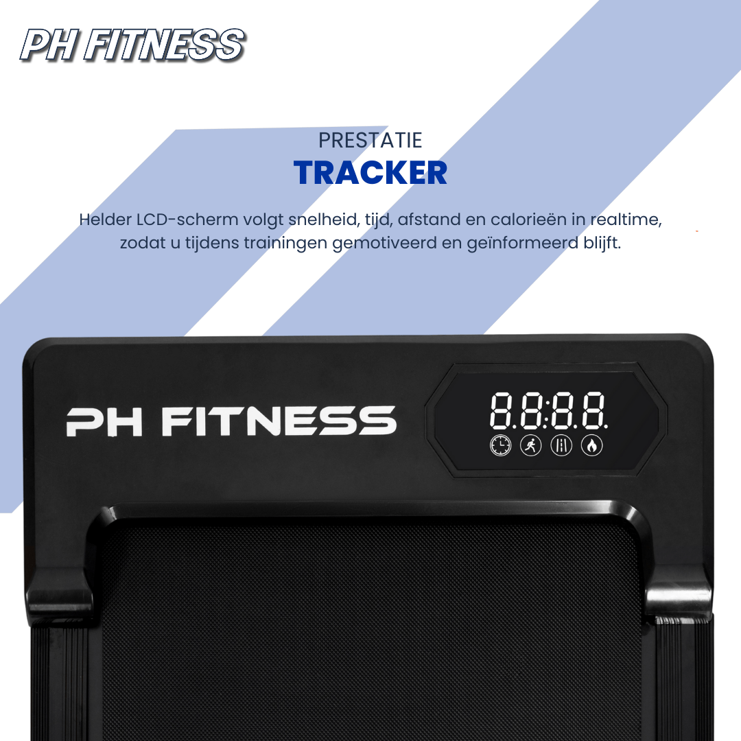 PH Fitness Loopband – 8 km/u – Incline & Handmatige Helling – Opvouwbaar / Inklapbaar – CR - B1S – Black / Zwart - PH Fitness