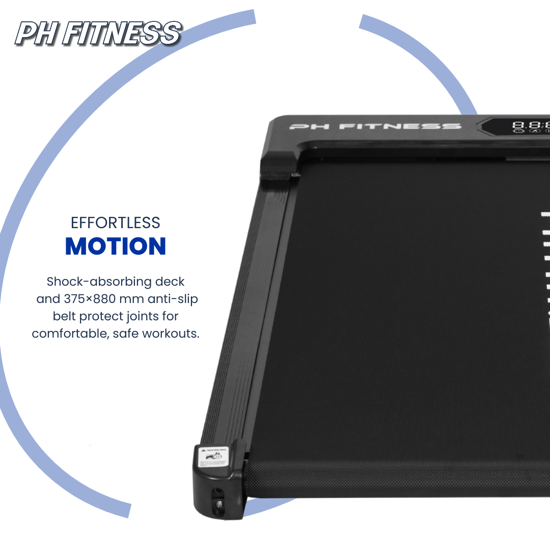 PH Fitness Loopband – 8 km/u – Incline & Handmatige Helling – Opvouwbaar / Inklapbaar – CR - B3 – Black / Zwart - PH Fitness