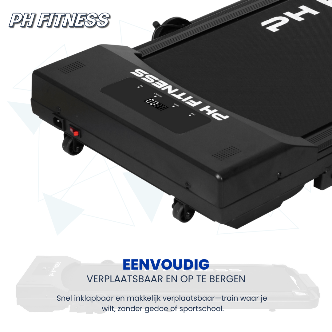 PH Fitness Loopband – Incline & Handmatige Helling – Opvouwbaar / Inklapbaar – CR - A1F - 3 – Black / Zwart - PH Fitness