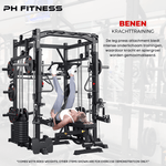 Premium Power Rack met Smith Machine, Leg Press en 160KG Gewichtsstapel - PH Fitness