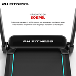 TH - 900 Opvouwbare Loopband – 1.5HP, 12km/u, Bluetooth App, 130kg Draagvermogen, Veiligheidssleutel - PH Fitness