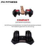 Verstelbare Dumbbells Set 24KG - PH Fitness